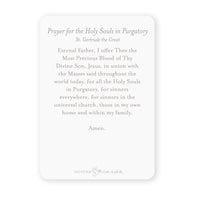 Prayer for the Holy Souls in Purgatory Prayer Card - Unique Catholic Gifts