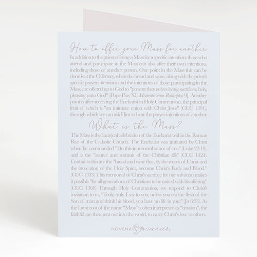 I Prayed for you at Mass Card | Light Blue - Unique Catholic Gifts