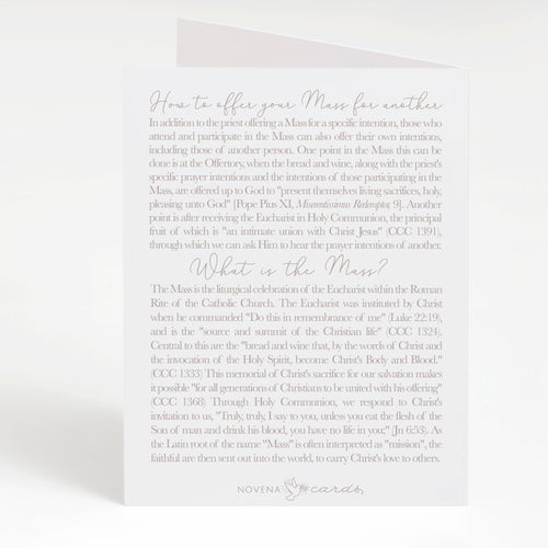 I Prayed for you at Mass Card | White - Unique Catholic Gifts