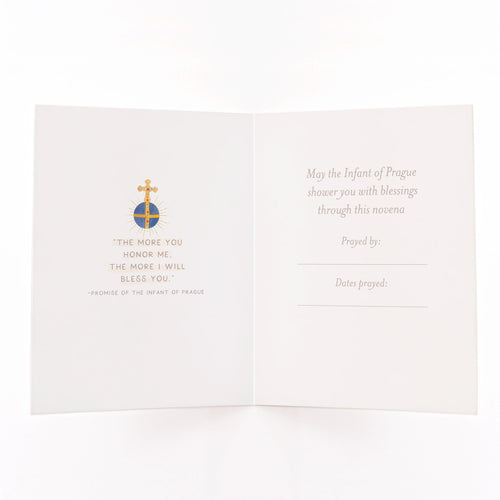 Infant of Prague Novena Card | Blue - Unique Catholic Gifts