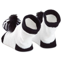 Noah's Ark Zebra Baby Rattle Socks (itty bittys) - Unique Catholic Gifts