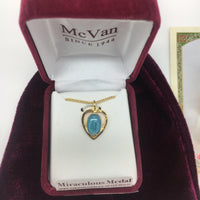 Gold over Sterling Silver Miraculous Medal (9/16") - Unique Catholic Gifts