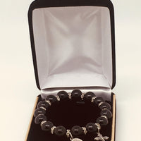 Jet Black Bead Bracelet - Unique Catholic Gifts