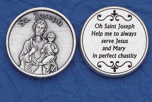 St. Joseph Italian Pocket Token Coin - Unique Catholic Gifts