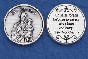 St. Joseph Italian Pocket Token Coin - Unique Catholic Gifts
