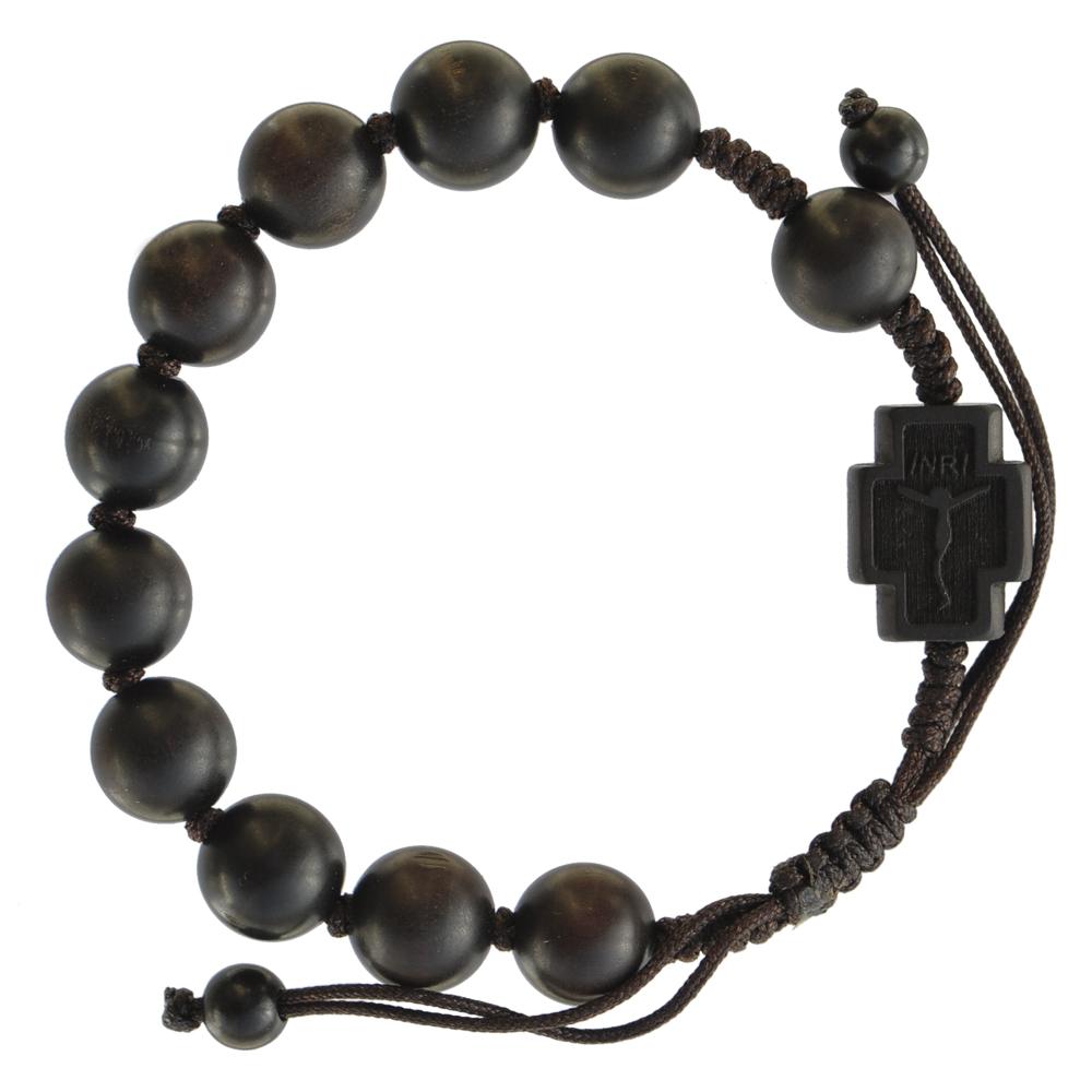 Adjustable Jujube Wood Rosary Bracelet (10mm) - Unique Catholic Gifts