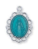 STERLING SILVER BLUE MIRACULOUS MEDAL CH&BX - Unique Catholic Gifts