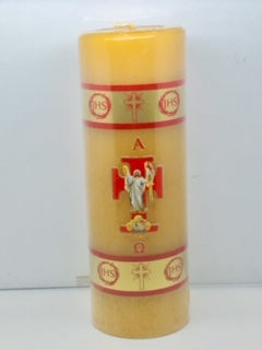 Alpha Omega Pascual Candle Cirio Candle Beeswax 7 1/2