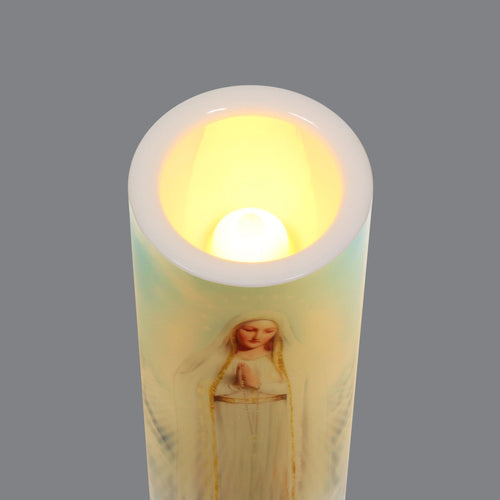 Our Lady of Fatima LED Candle Timer - Unique Catholic Gifts