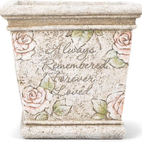 "Always Remembered, Forever Loved" Memorial Planter - Unique Catholic Gifts