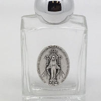 Miraculous Medal Glass Holy Water Bottle (3.35 x 1.6") - Unique Catholic Gifts