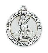 Sterling Silver Saint St Michael National Guard (14/16") - Unique Catholic Gifts