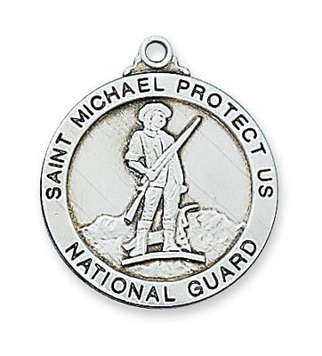 Sterling Silver Saint St Michael National Guard (14/16