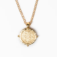 Benedictine Medallion Gold - Unique Catholic Gifts
