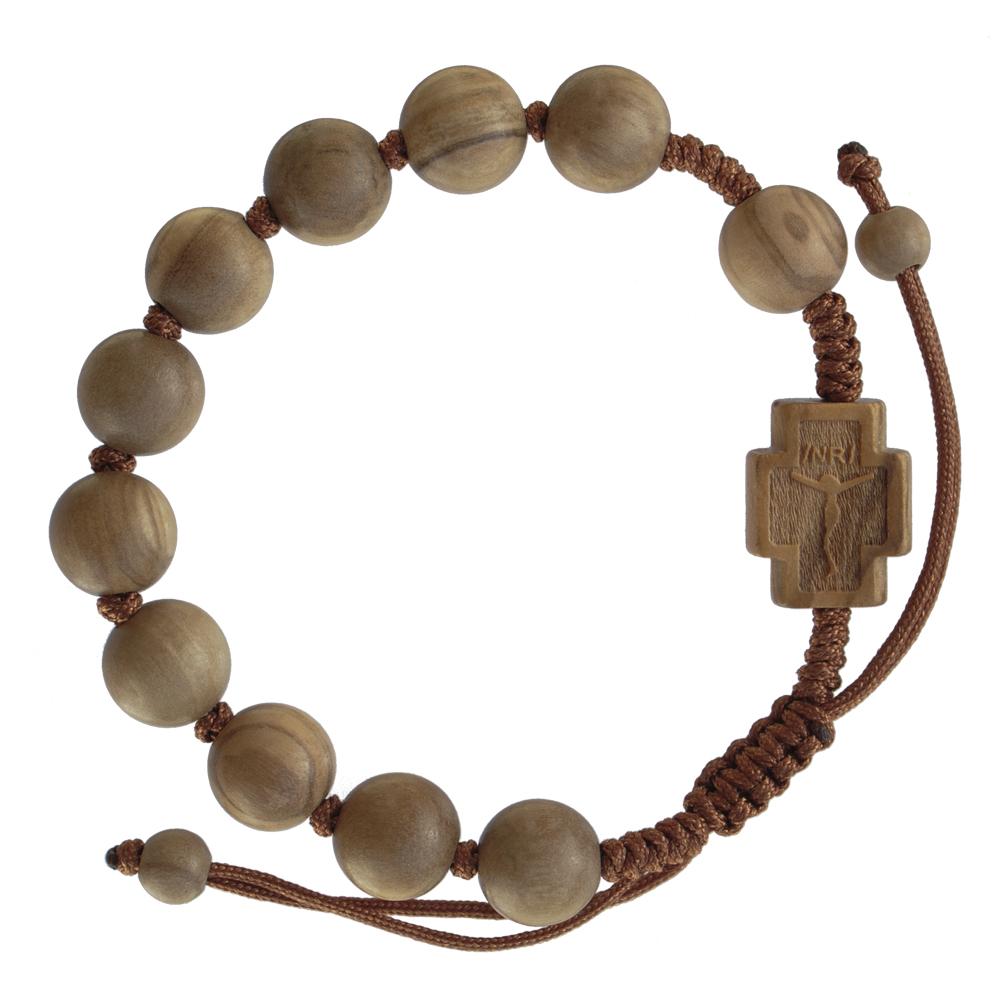 Catholic Wood Stretch 1 Decade Rosary Bracelet for Men or Unisex - Etsy