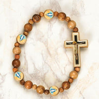 Our Lady of Grace Wood Bracelet - Unique Catholic Gifts