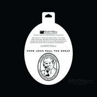 Pope John Paul the Great Transparent Car Decal - Unique Catholic Gifts