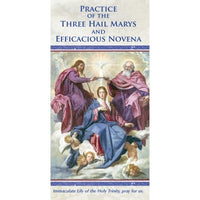 Practice of the Three Hail Marys and Efficacious Novena pamphlet - Unique Catholic Gifts