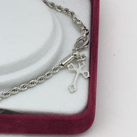 Rope Cross Bracelet ("7 1/2") - Unique Catholic Gifts