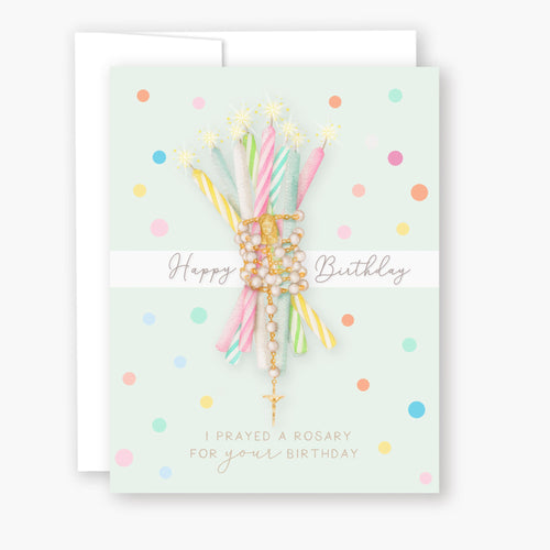 I prayed a Rosary for Your Birthday Mint green - Unique Catholic Gifts