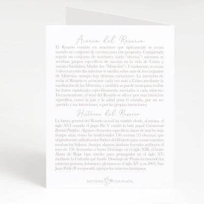 Tarjeta Rece un Rosario por Tu - Lilios - Unique Catholic Gifts