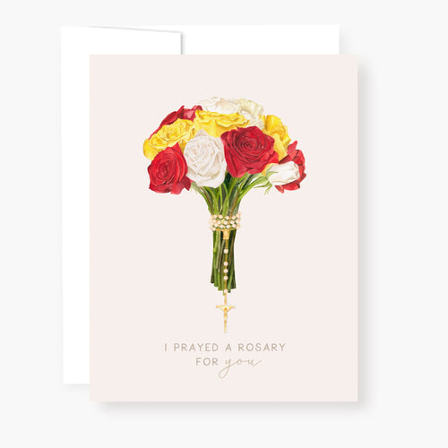 I prayed a Rosary for You- Bouquet of Mixed Roses - Unique Catholic Gifts
