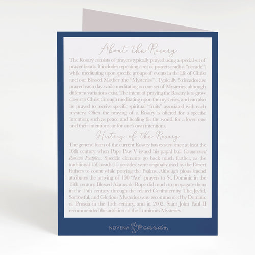 I prayed a Rosary for You - Wooden Rosary Navy Blue - Unique Catholic Gifts