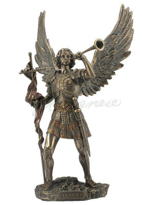 St. Gabriel Archangel with Trumpet Statue 2-3/8