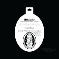 Saint Francis of Assisi Transparent Car Decal - Unique Catholic Gifts