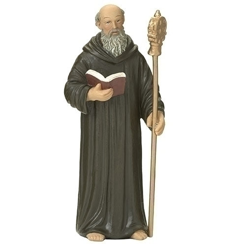 Saint Benedict Figurine Statue 4" - Unique Catholic Gifts