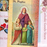 Biography Card of St. Sophia - Unique Catholic Gifts
