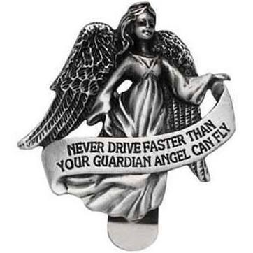 Auto Visor Clip Guardian Angel. (1  1/2 x 2") - Unique Catholic Gifts