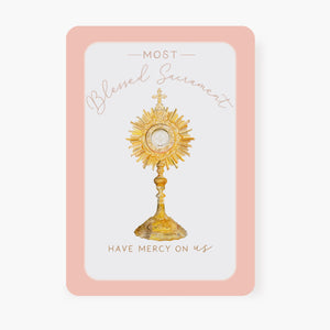 Spiritual Communion Prayer Card | Blessed Sacrament | Salmon - Unique Catholic Gifts