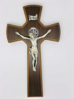 Wood St. Benedict Wall Crucifix (10
