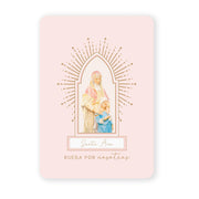 Santa Ana | Tarjeta de Oración | Rosado - Unique Catholic Gifts