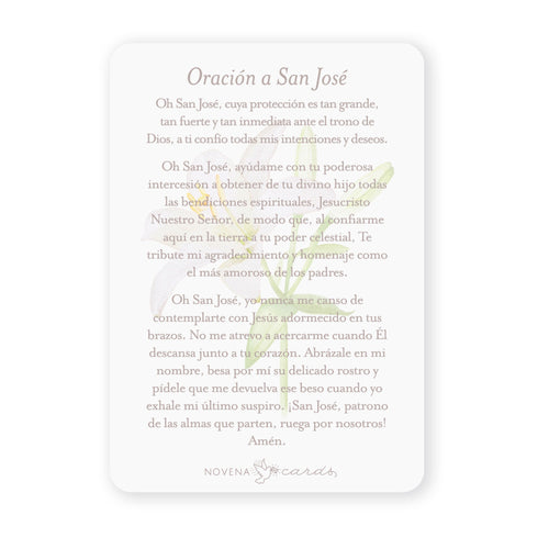 San José | Tarjeta de Oración | Verde - Unique Catholic Gifts