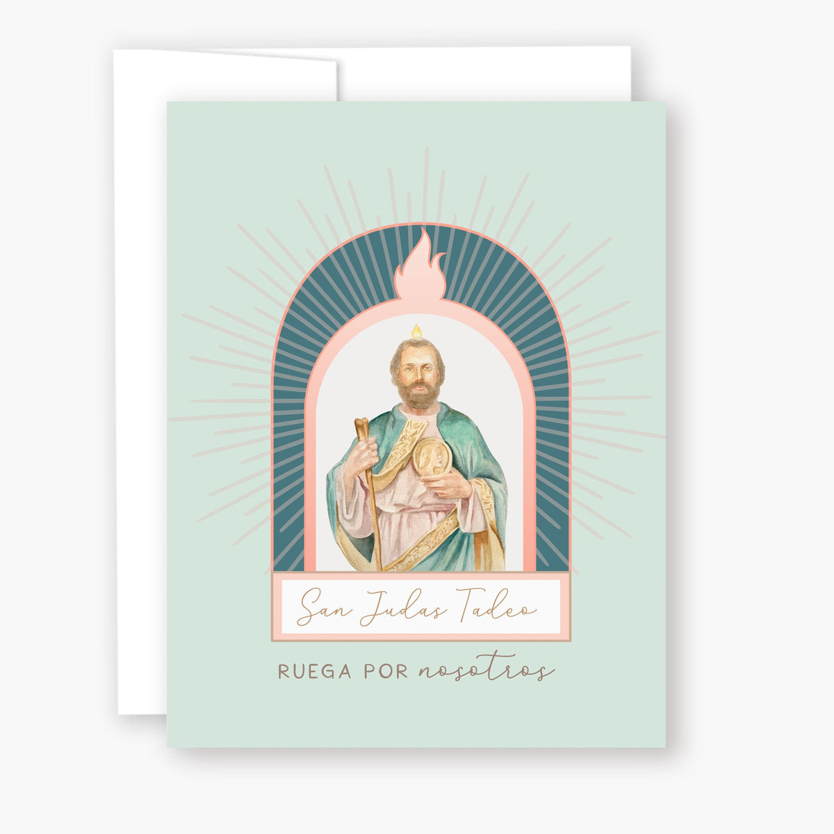 San Judas Tadeo | Tarjeta de Novena | Verde - Unique Catholic Gifts