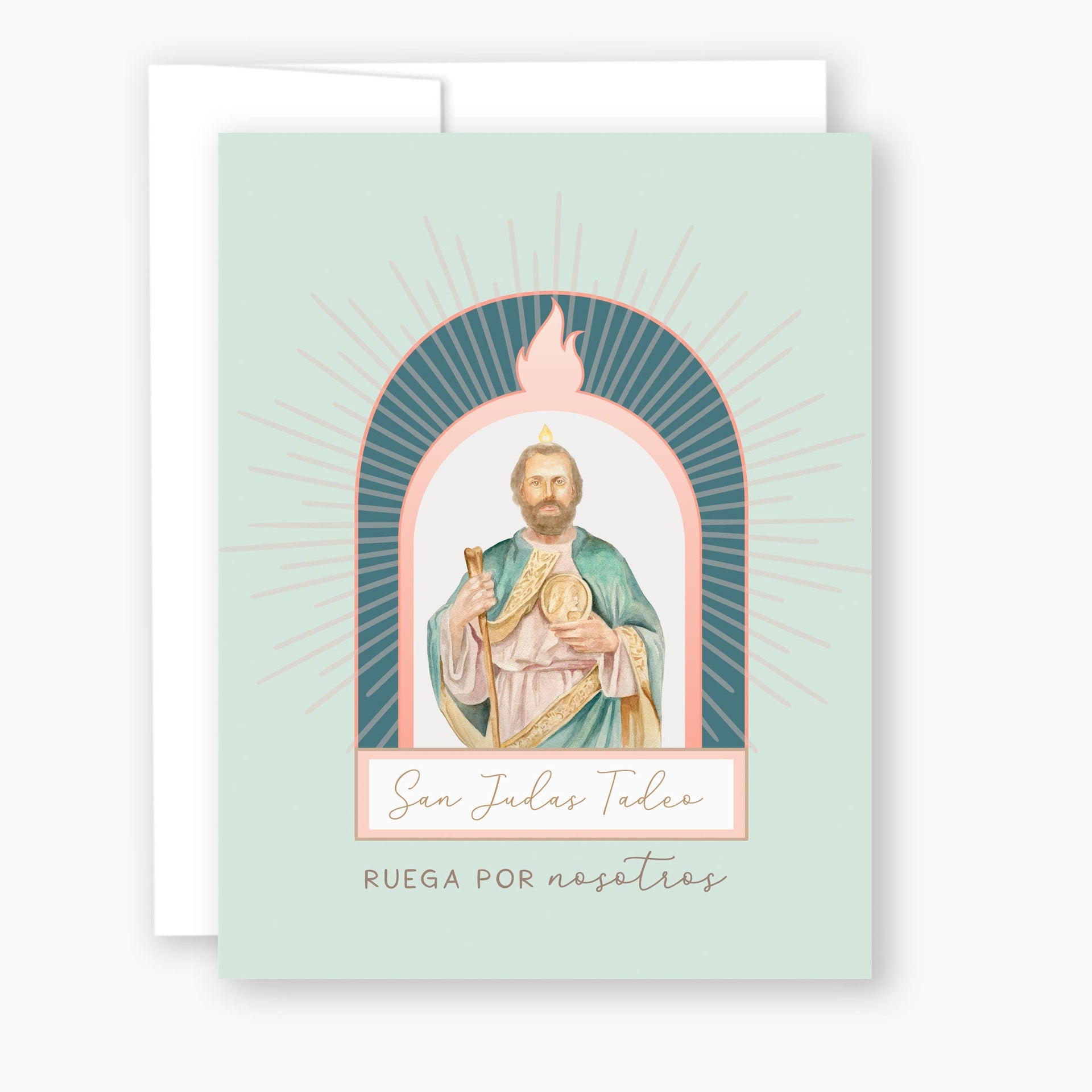 San Judas Tadeo | Tarjeta de Novena | Verde - Unique Catholic Gifts