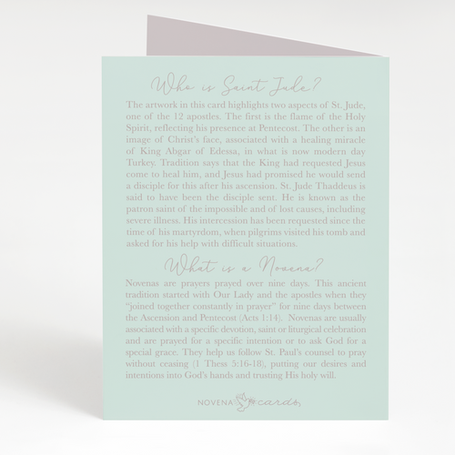 St. Jude Novena Card | Mint Green - Unique Catholic Gifts