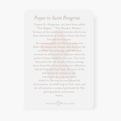 St. Peregrine Prayer Card | Pray For Us - Unique Catholic Gifts