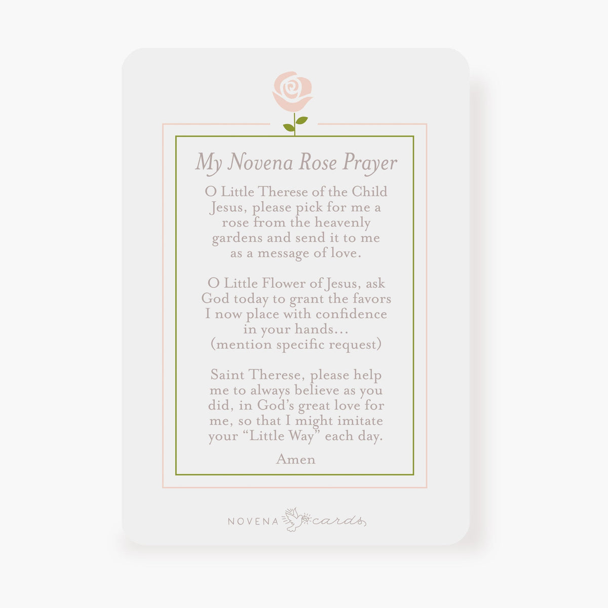 St. Therese Prayer Card | Pray For Us - Unique Catholic Gifts