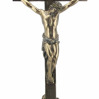 Calvary Standing Bronze Crucifix (13 1/4") - Unique Catholic Gifts