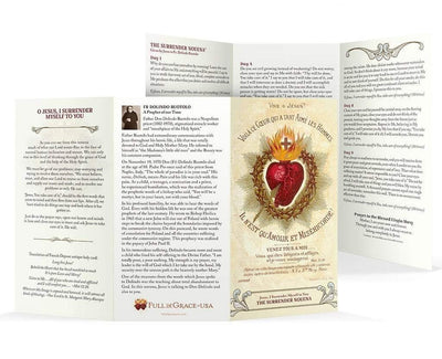 Larger Font Surrender Novena Trifold Holy Cards - Unique Catholic Gifts