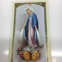 Sterling Silver and Blue Enamel Miraculous Medal  (9/16") - Unique Catholic Gifts