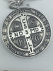 Sterling Silver St. Benedict medal (1") on 24 chain - Unique Catholic Gifts