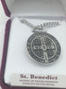 Sterling Silver St. Benedict medal (1") on 24 chain - Unique Catholic Gifts