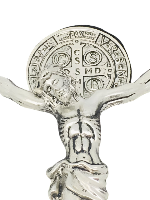 Wood St. Benedict Wall Crucifix (8") - Unique Catholic Gifts