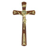 Walnut Celtic Crucifix 12" - Unique Catholic Gifts