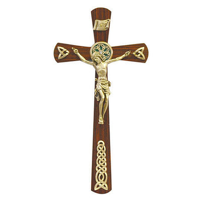 Walnut Celtic Crucifix 12