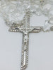 Wedding Lasso Clear Glass,Rhinestone Beads on a Silver Chain. - Unique Catholic Gifts
